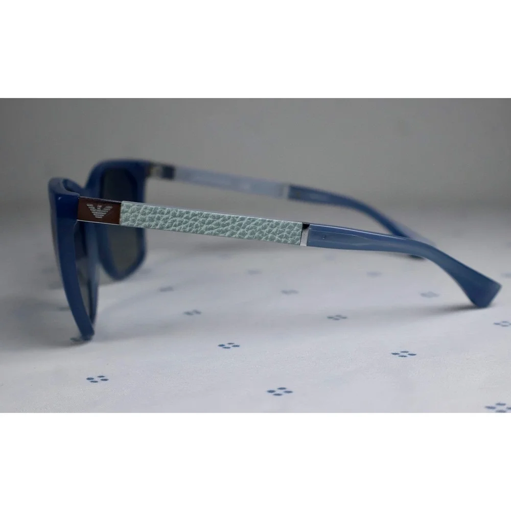 Emporio Armani EA 4075 5505/4L Blue Square Sunglasses Women 57-17-140